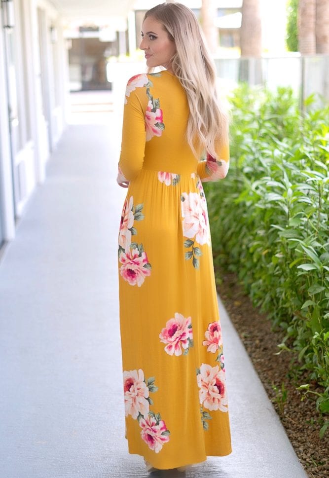 sweetheart floral maxi