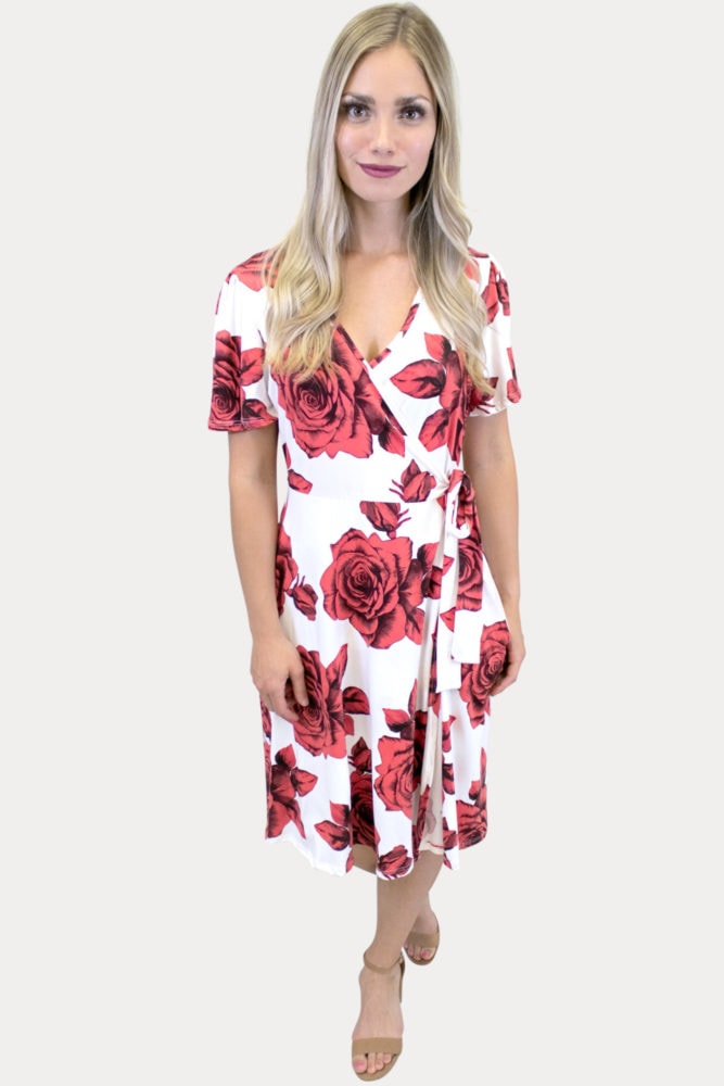 sweetheart wrap dress