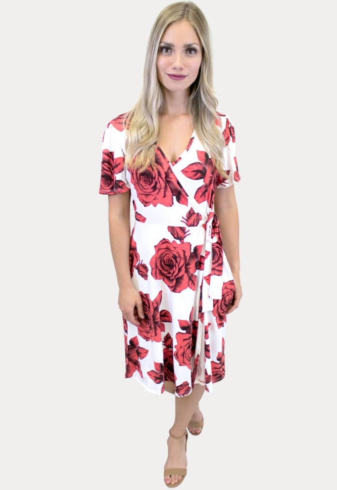 sweetheart wrap dress