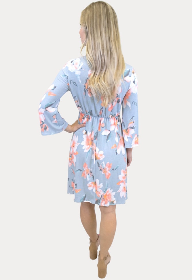 v-neck floral dress