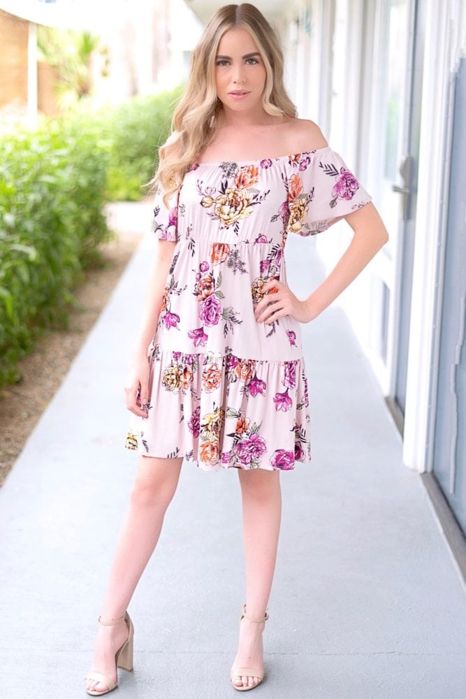 mini dress with flowers