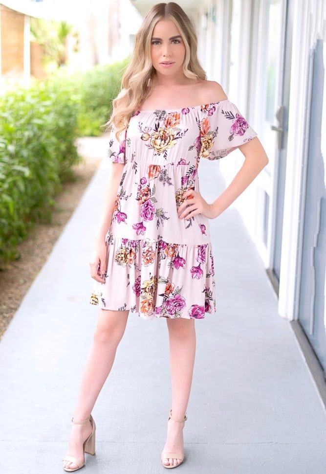 mini dress with flowers