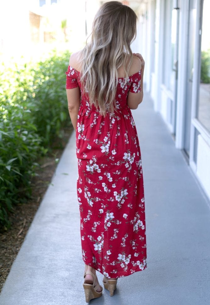 floral wrap dress
