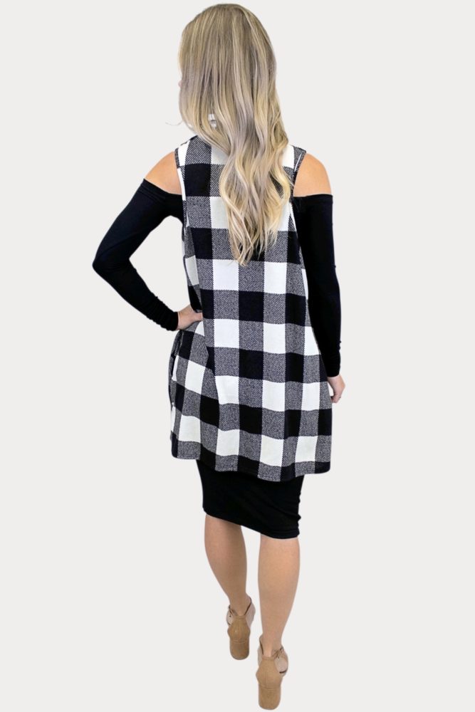 buffalo plaid kimono