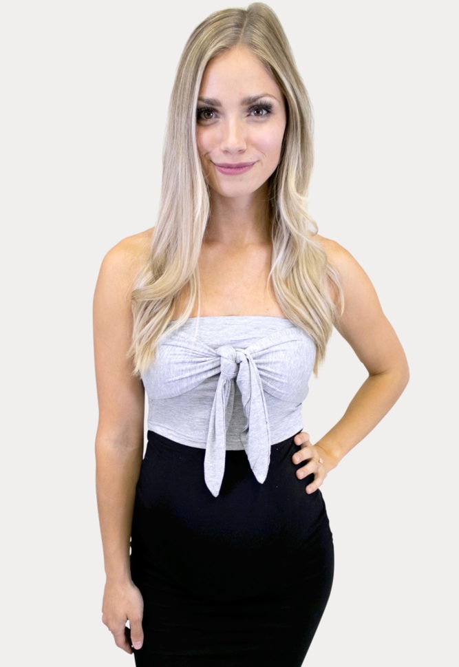 grey maternity crop