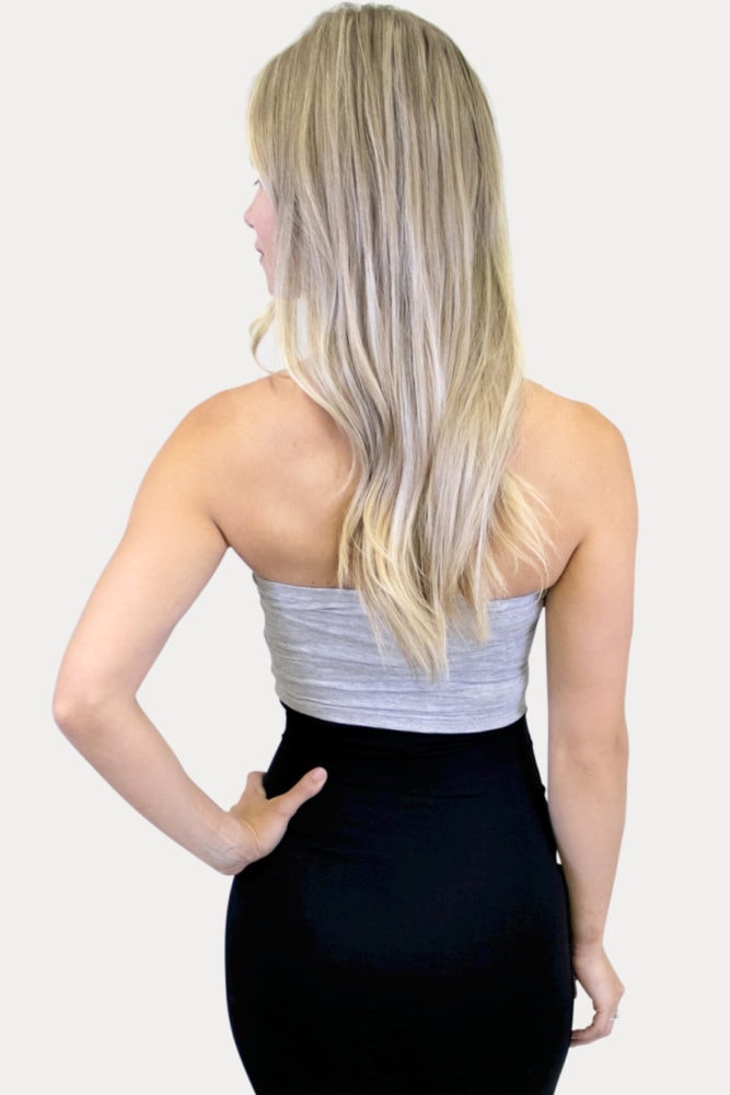 grey maternity crop