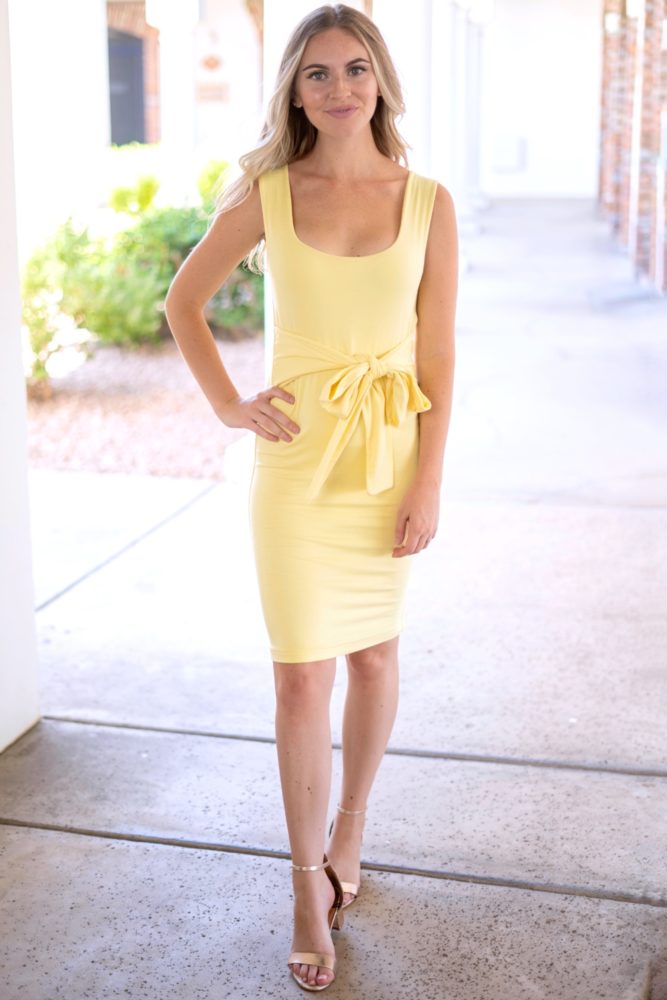 tied front dress