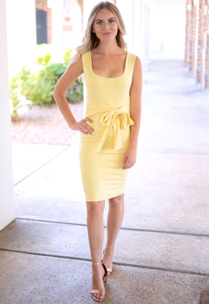 tied front dress