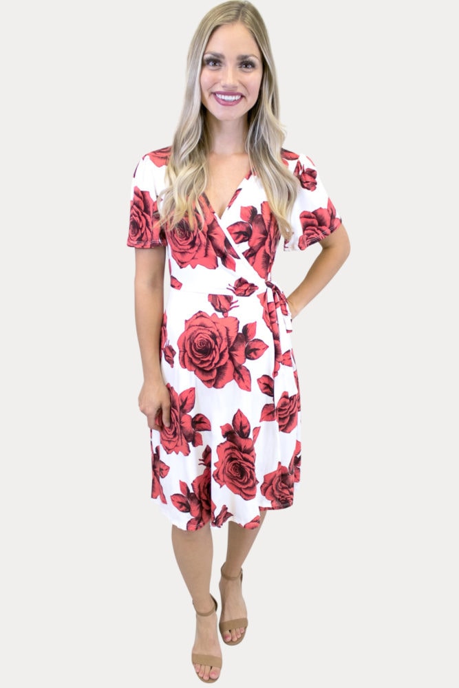 sweetheart wrap maternity dress