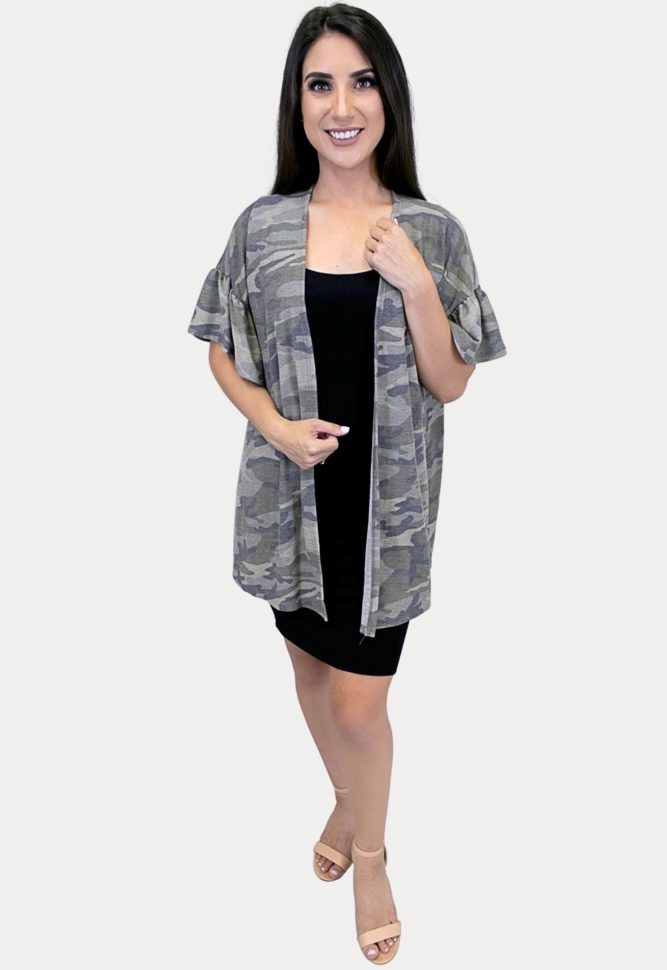women's camo kimono