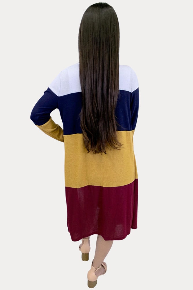 color block cardigan