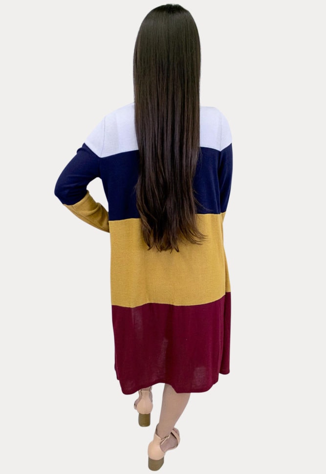 color block cardigan