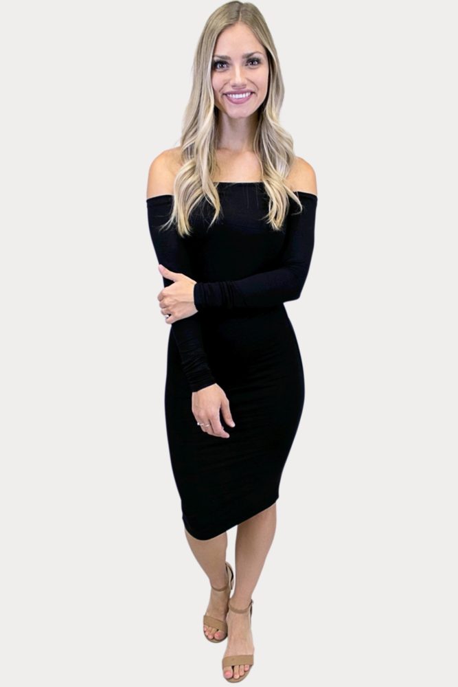 strapless midi dress