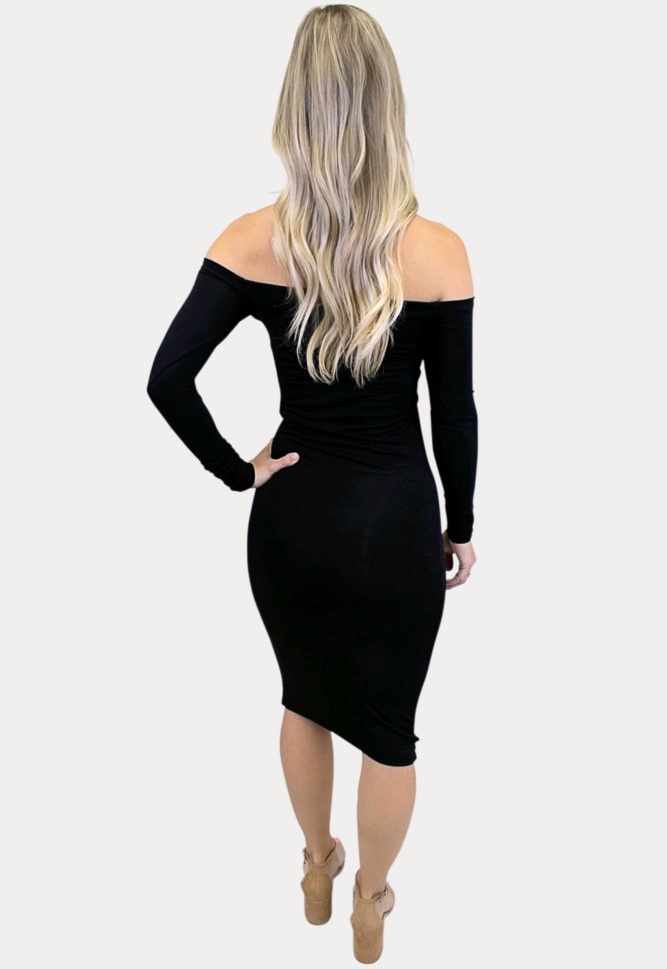 strapless midi dress