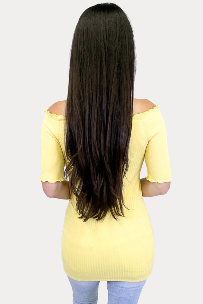 ribbed off the shoulder tunic
