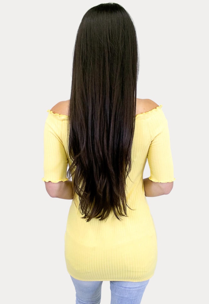 ribbed off the shoulder tunic
