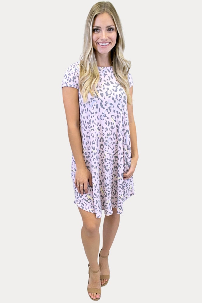pink leopard dress