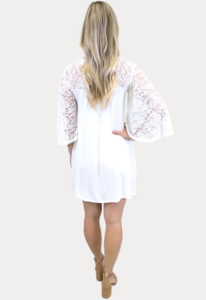 white lace maternity dress