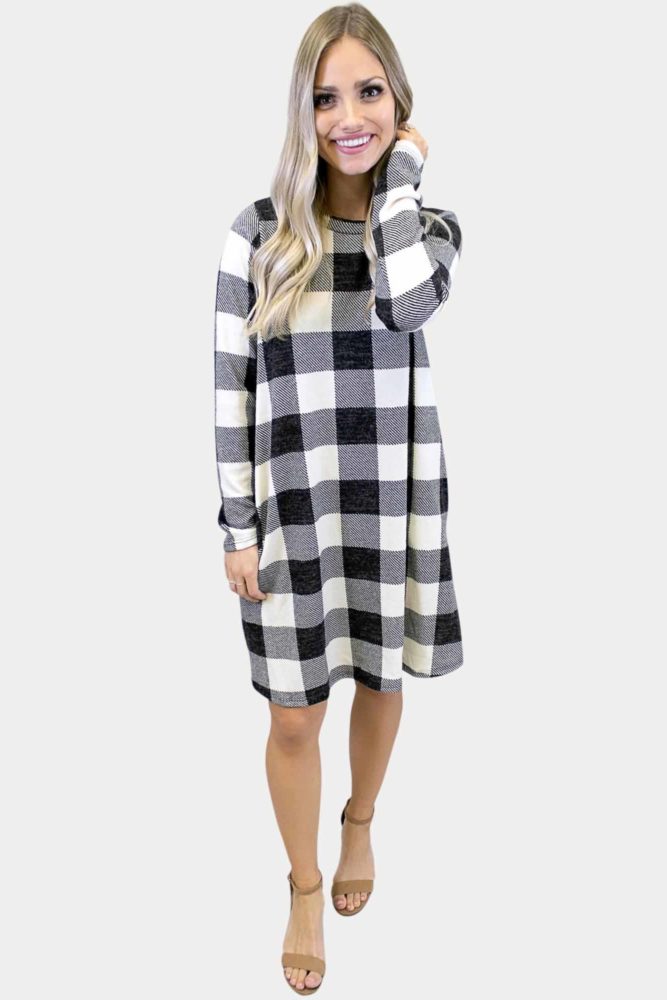 buffalo plaid dress