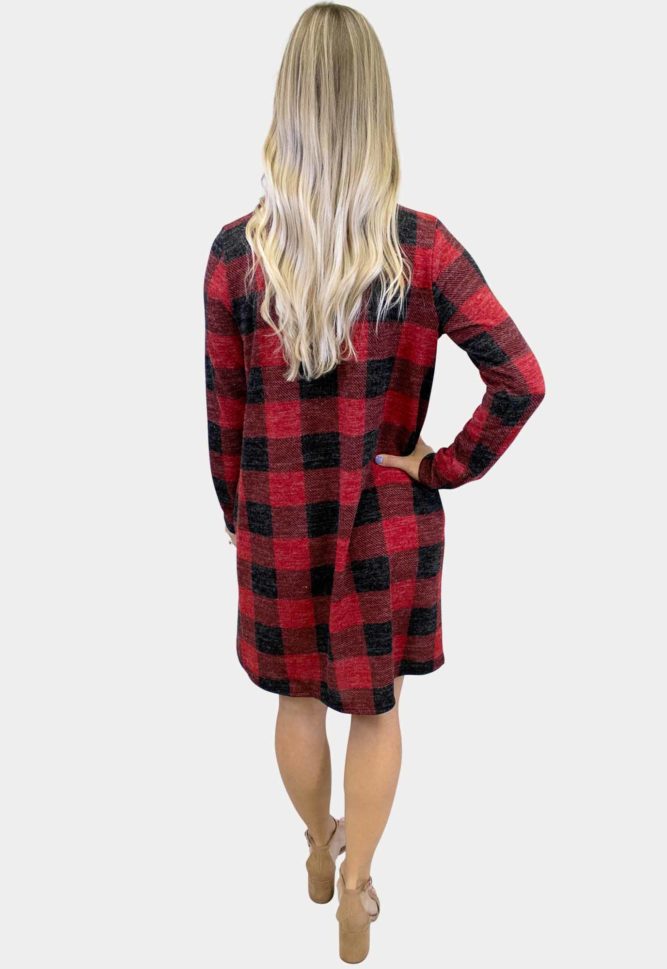 red buffalo plaid dress