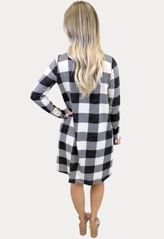 buffalo plaid pregnancy dress