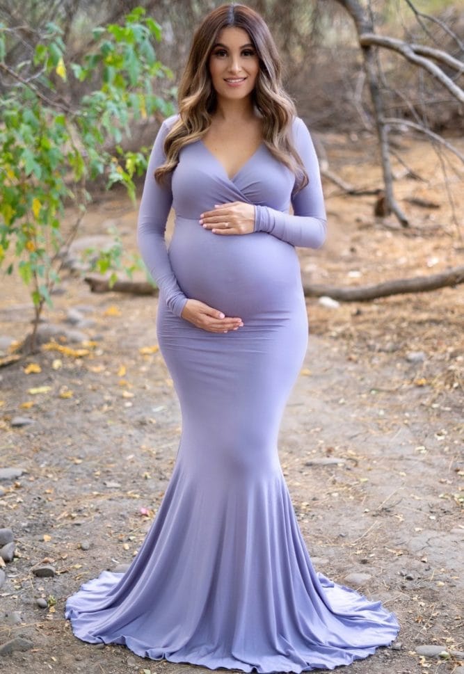 maternity flare gown