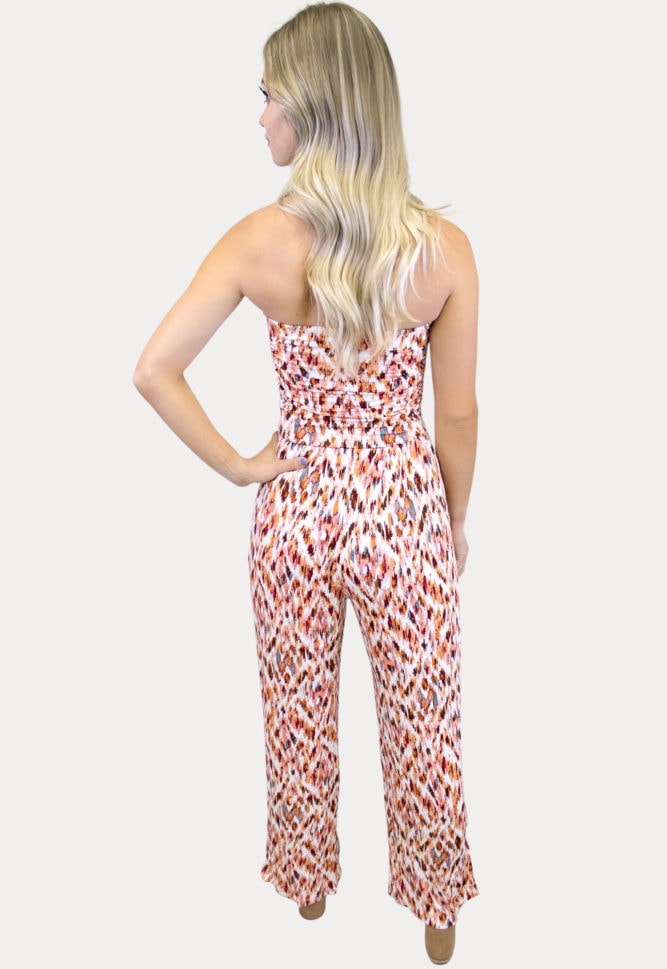 tribal print strapless jumper