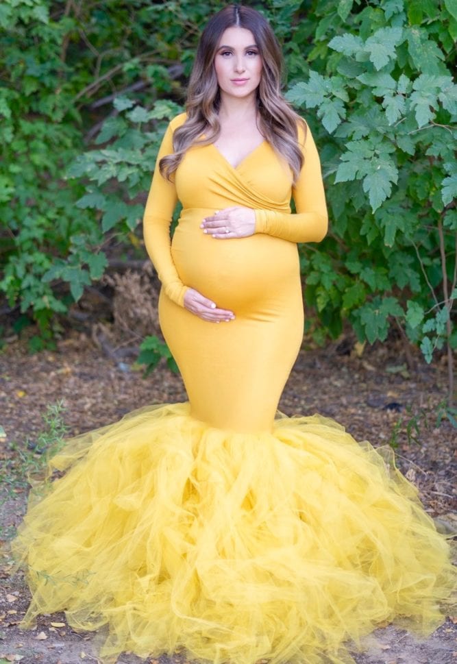 sweetheart neckline maternity gown