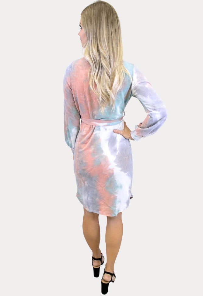 tie dye maternity dress