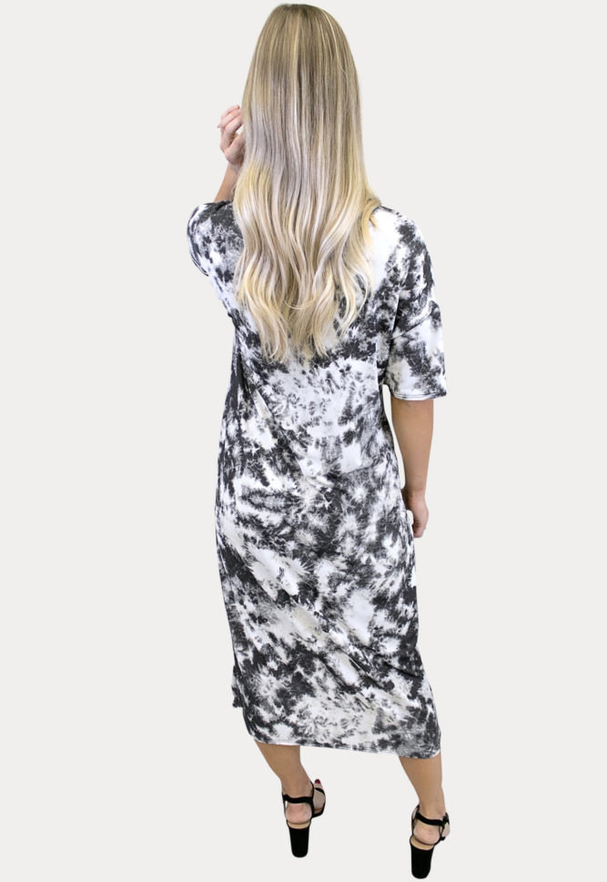 tie dye maternity midi dress