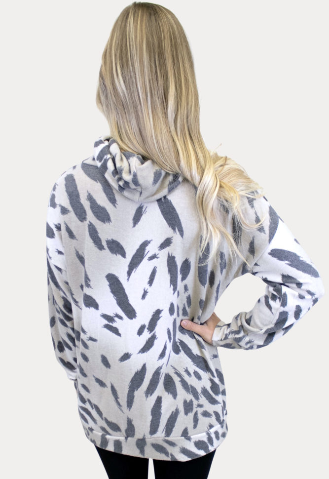 animal print maternity tunic