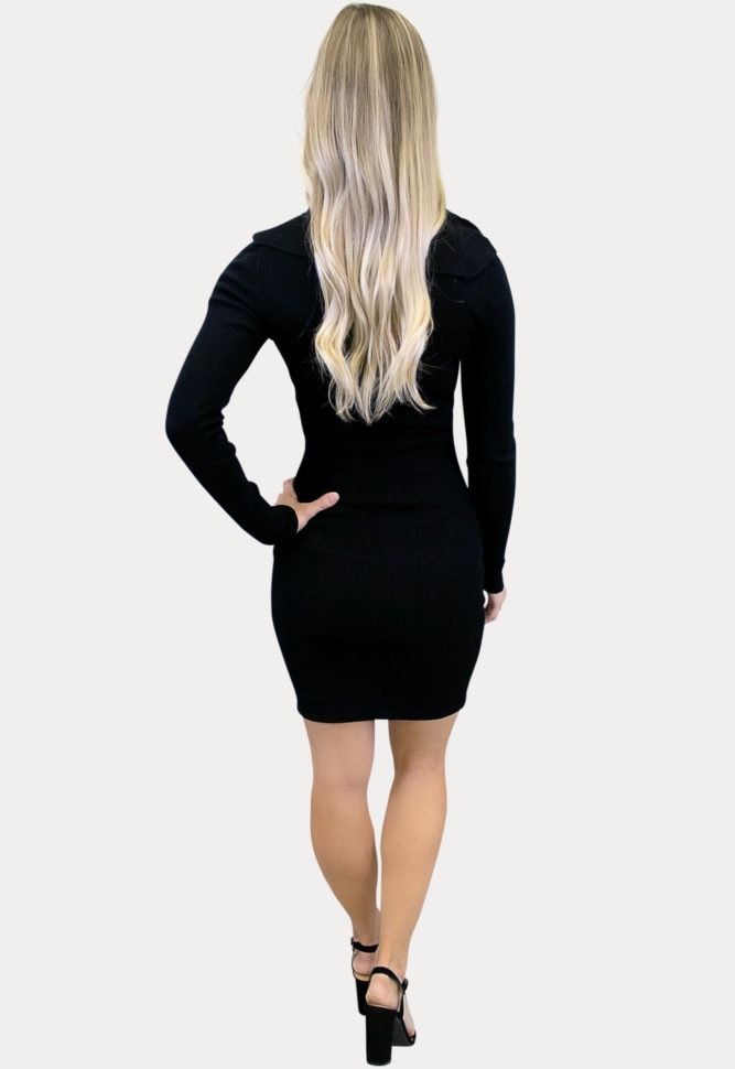 black maternity sweater dress
