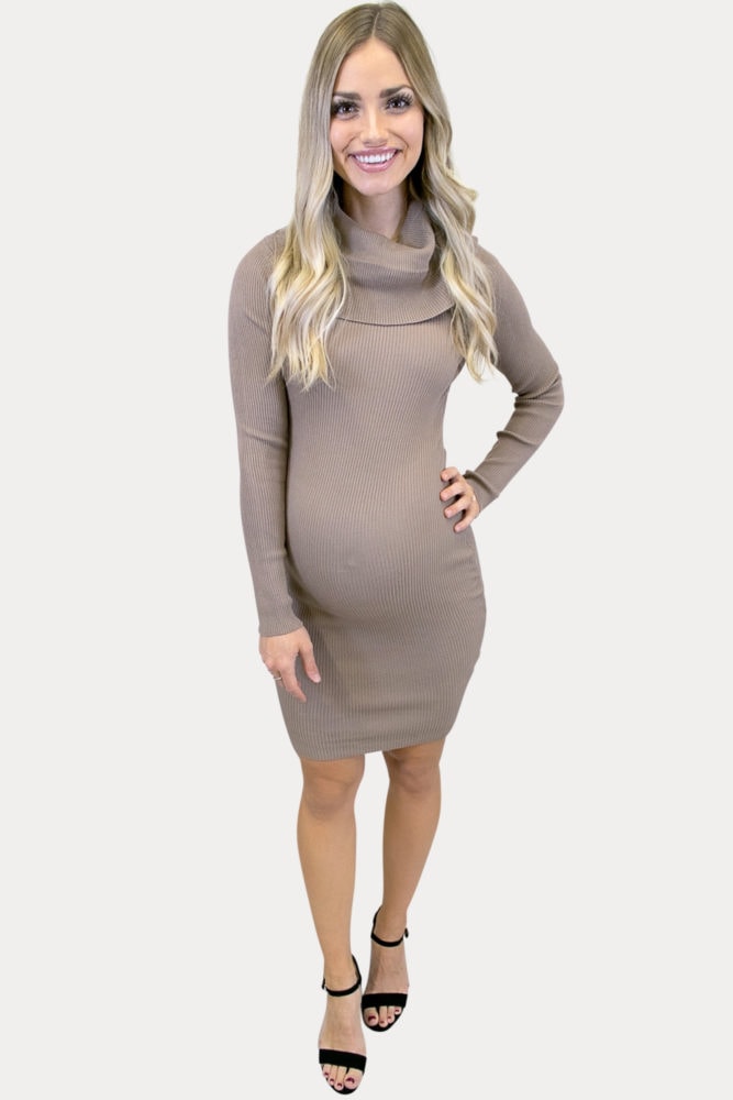 ribbed maternity sweater dress