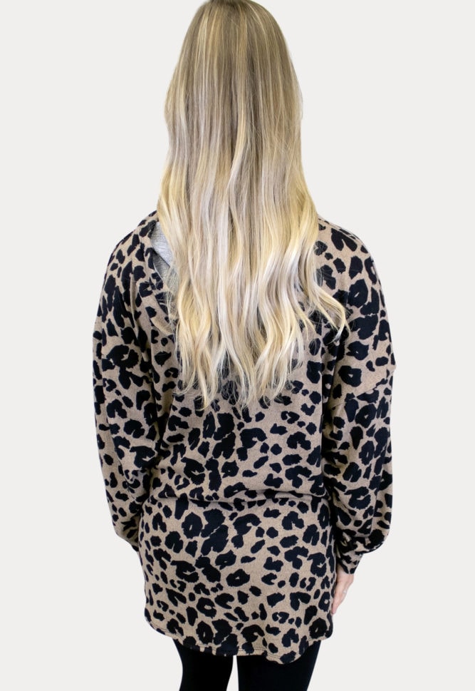 leopard maternity sweatshirt