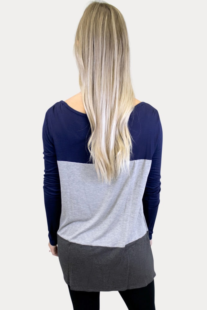 color block maternity tunic