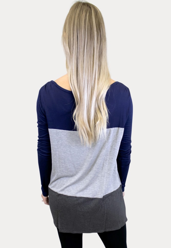 color block maternity tunic