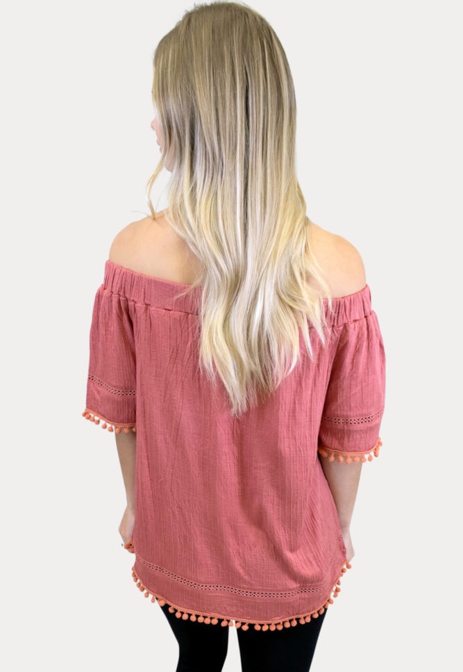 off the shoulder maternity top