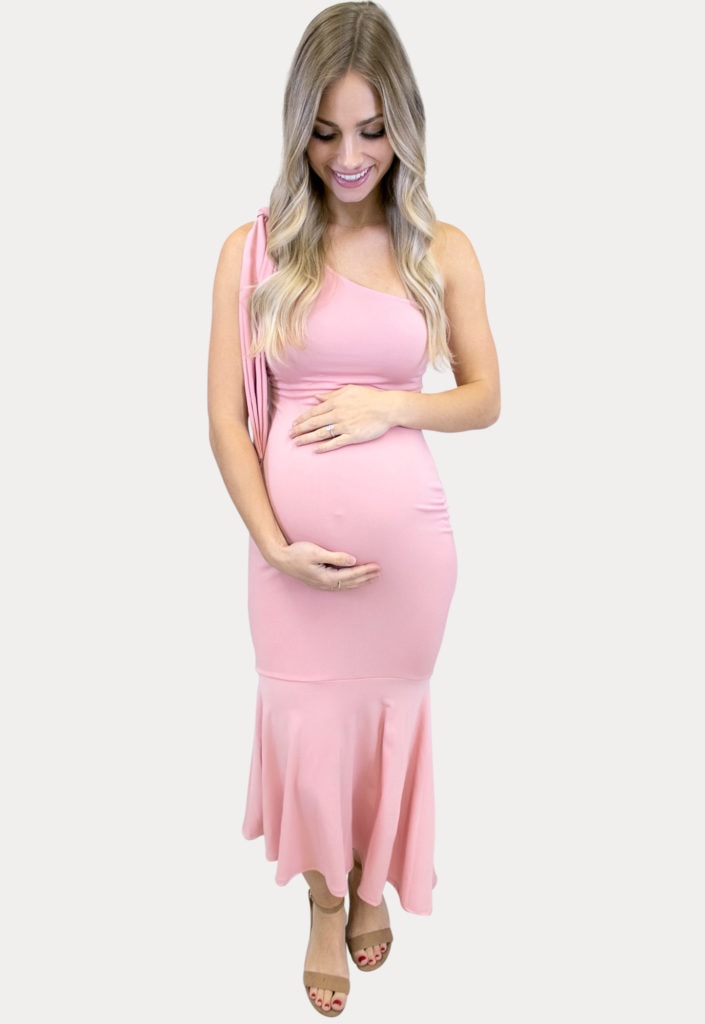 flare bottom maternity dress