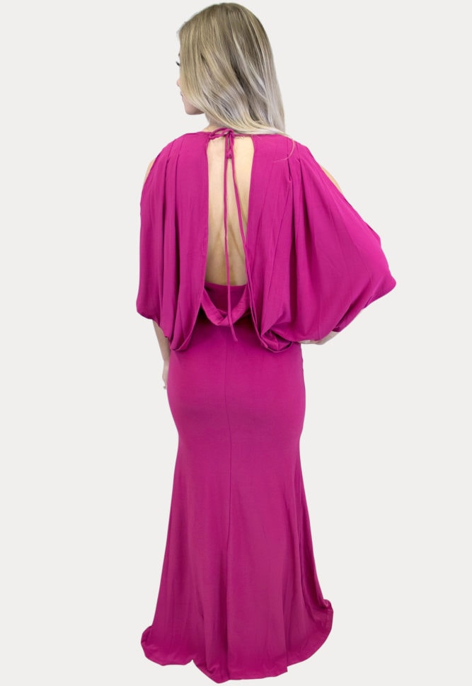 open back maternity maxi dress