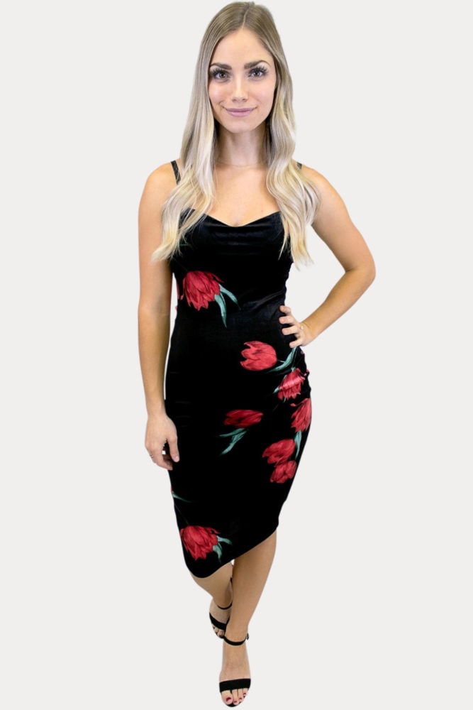 sleeveless velvet maternity dress