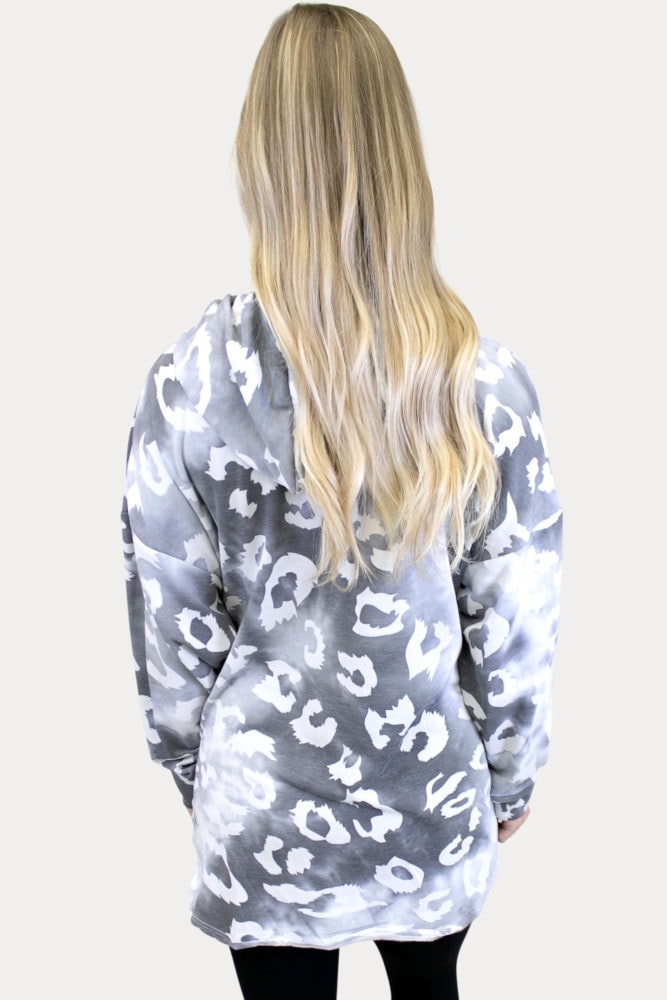 white leopard maternity sweatshirt