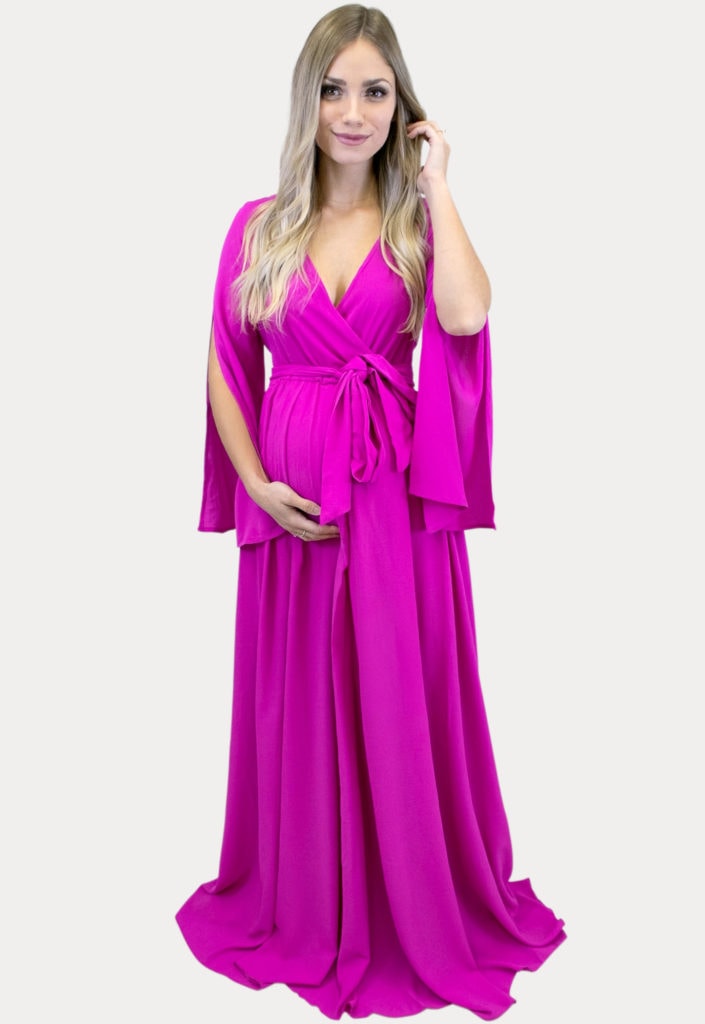 tie front maternity maxi