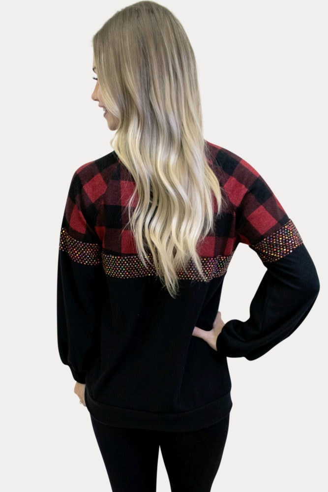 buffalo plaid maternity long sleeve