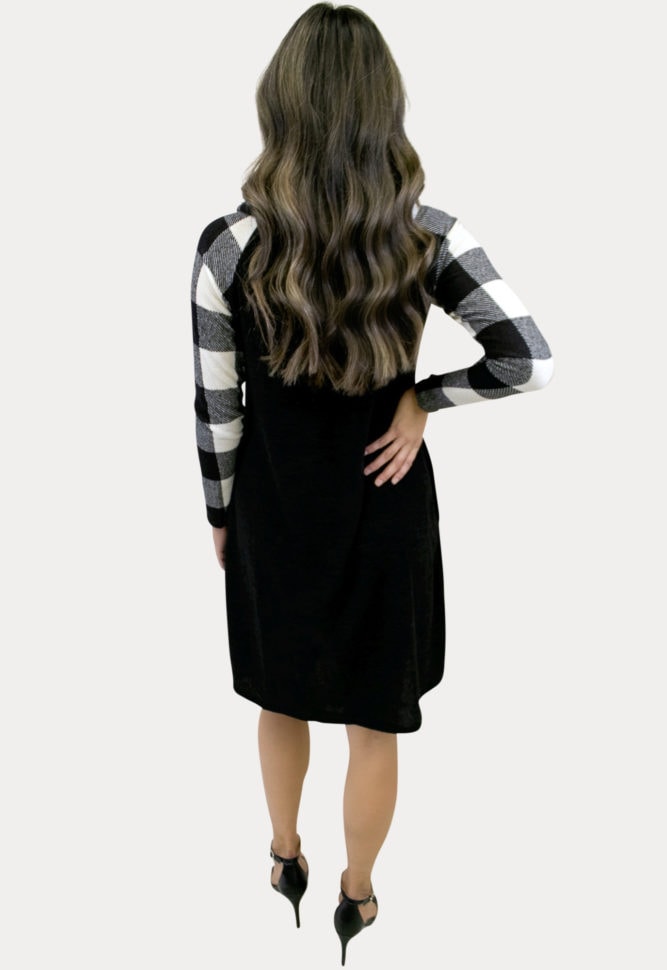 buffalo plaid pregnancy dress