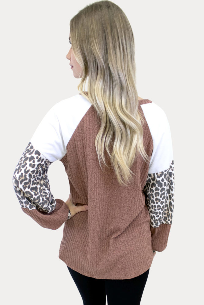 leopard pregnancy long sleeve top