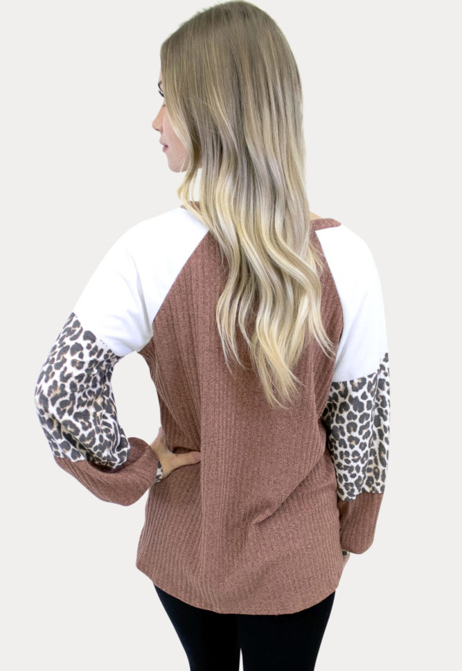 leopard pregnancy long sleeve top