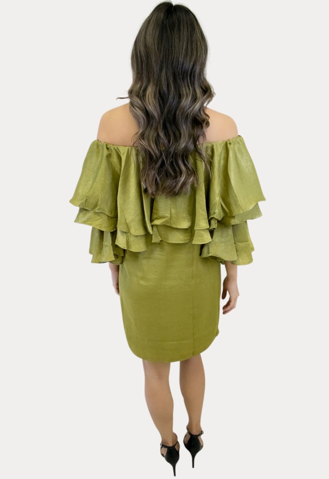 metallic maternity dress