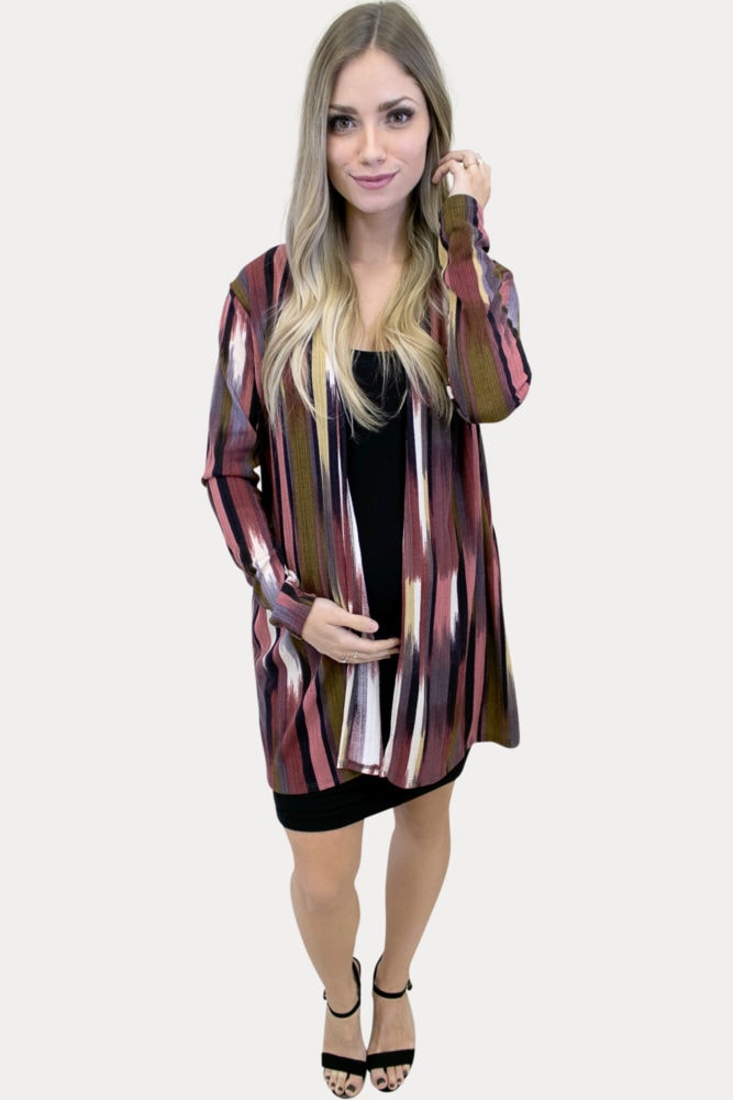 multi colored maternity kimono