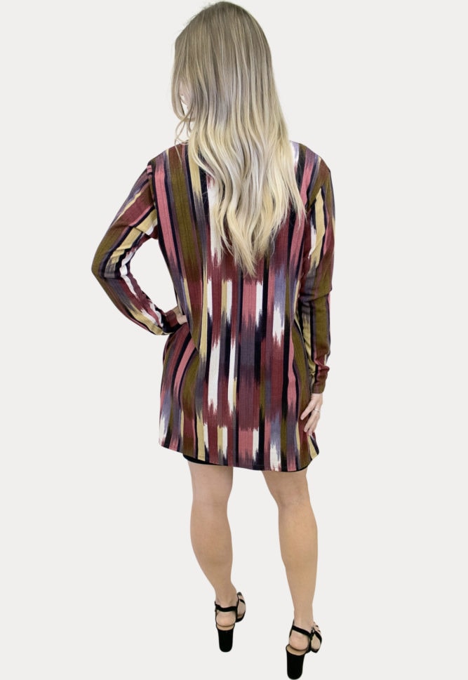 multi colored maternity kimono