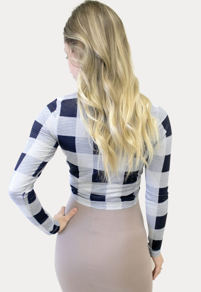 plaid pregnancy crop top